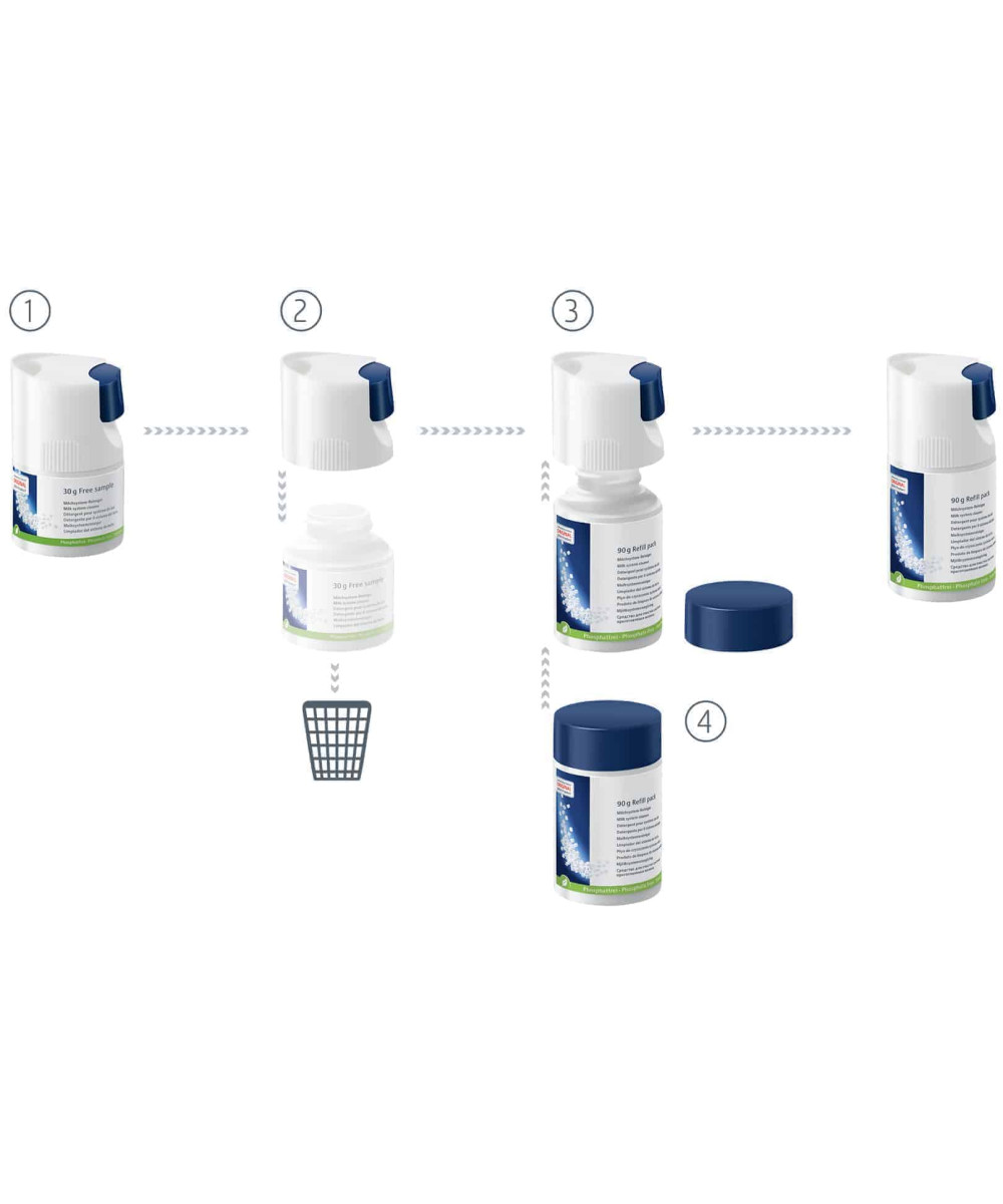 Jura Mini-Tabs - Click & Clean 90 g refill bottle for 30 cleaning procedures - 24157