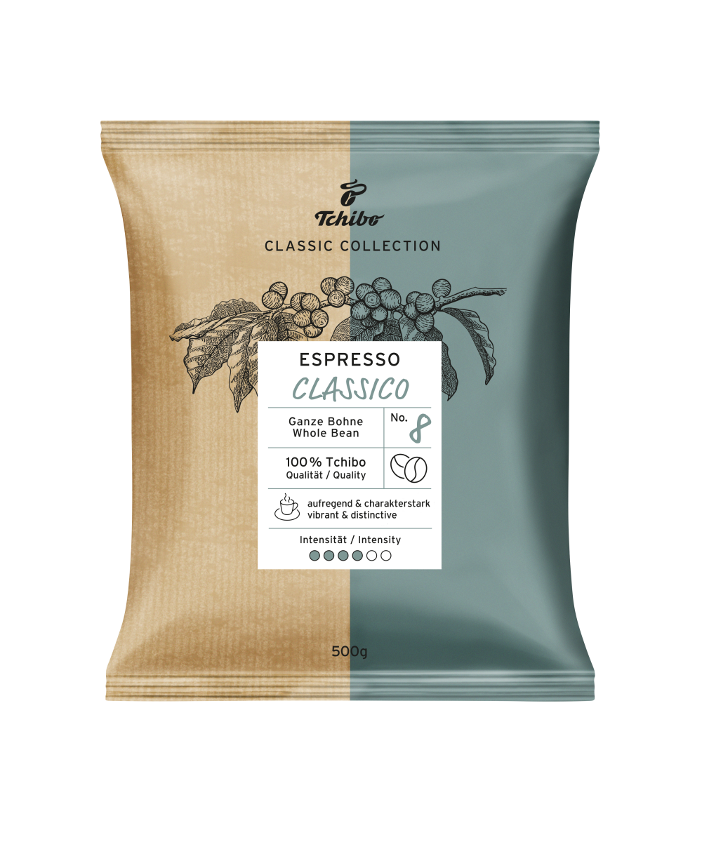 Tchibo Cafe Espresso Classico Kaffeebohnen (1x500g Beutel) | Solino.gr