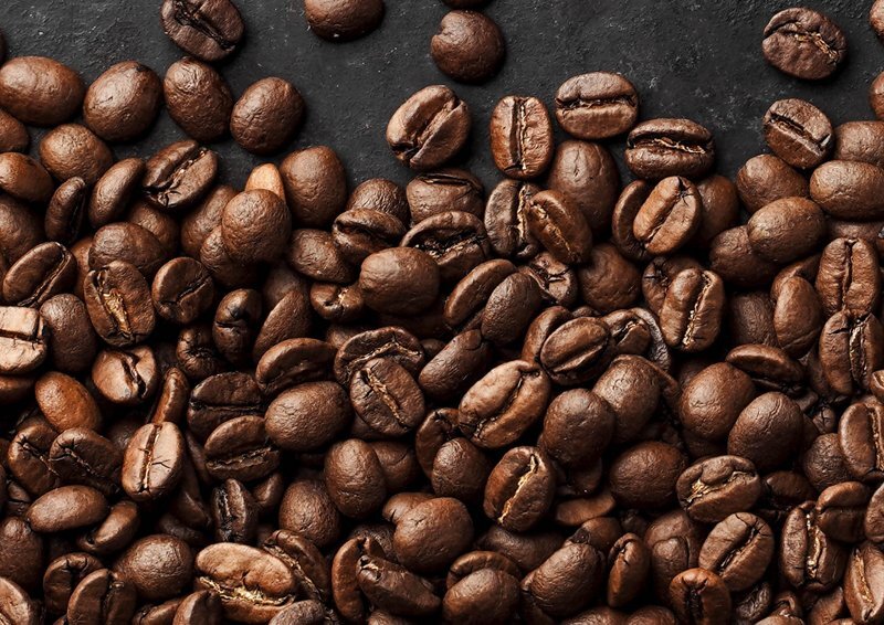 Franke Coffee Systems, beans close-up, roasted coffee beans, blend
