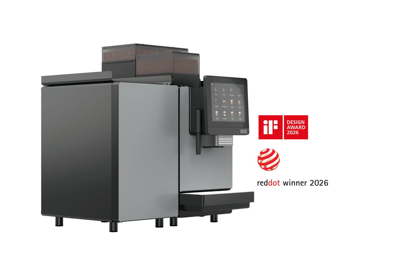 Franke Coffee Systems, fully automatic coffee machine, New A Line, side view, if award and red dot award winner