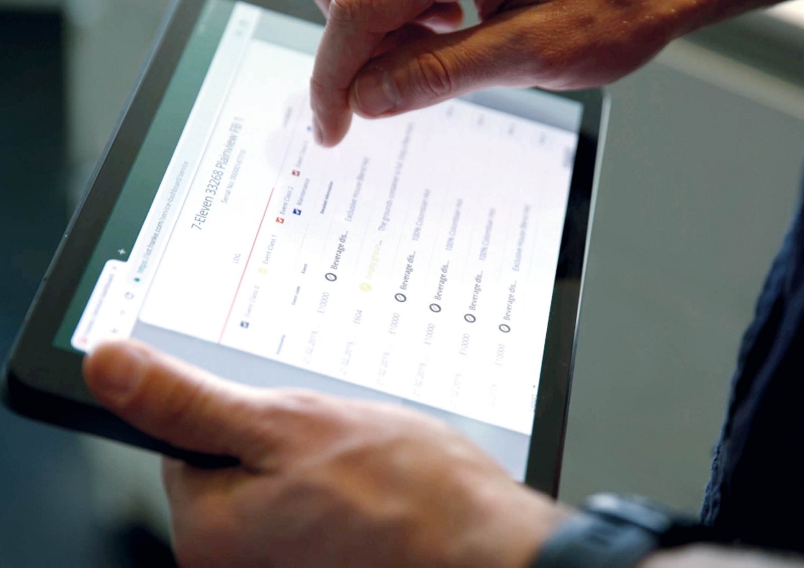Franke Coffee Systems, digital services monitoring screen